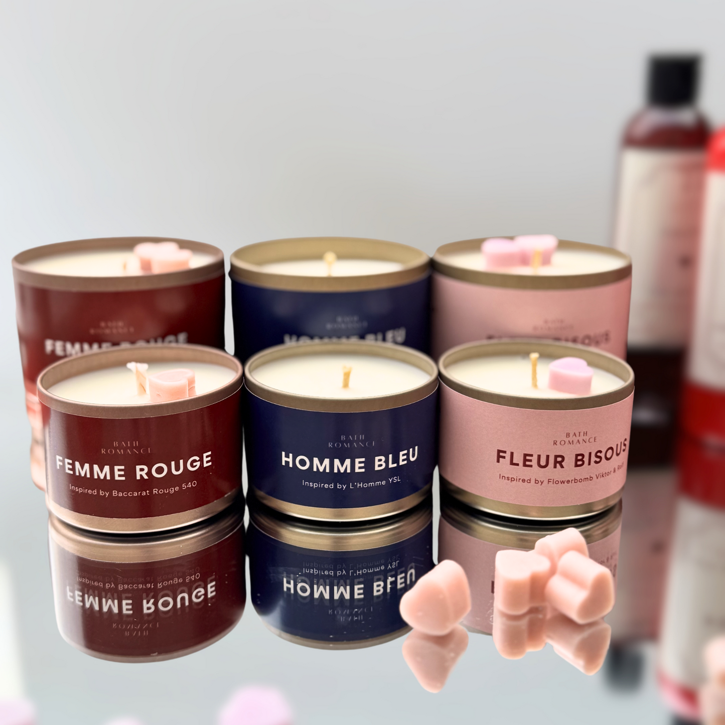 fleur bisous - champagne gold 8 oz - candle tin (limited edition)