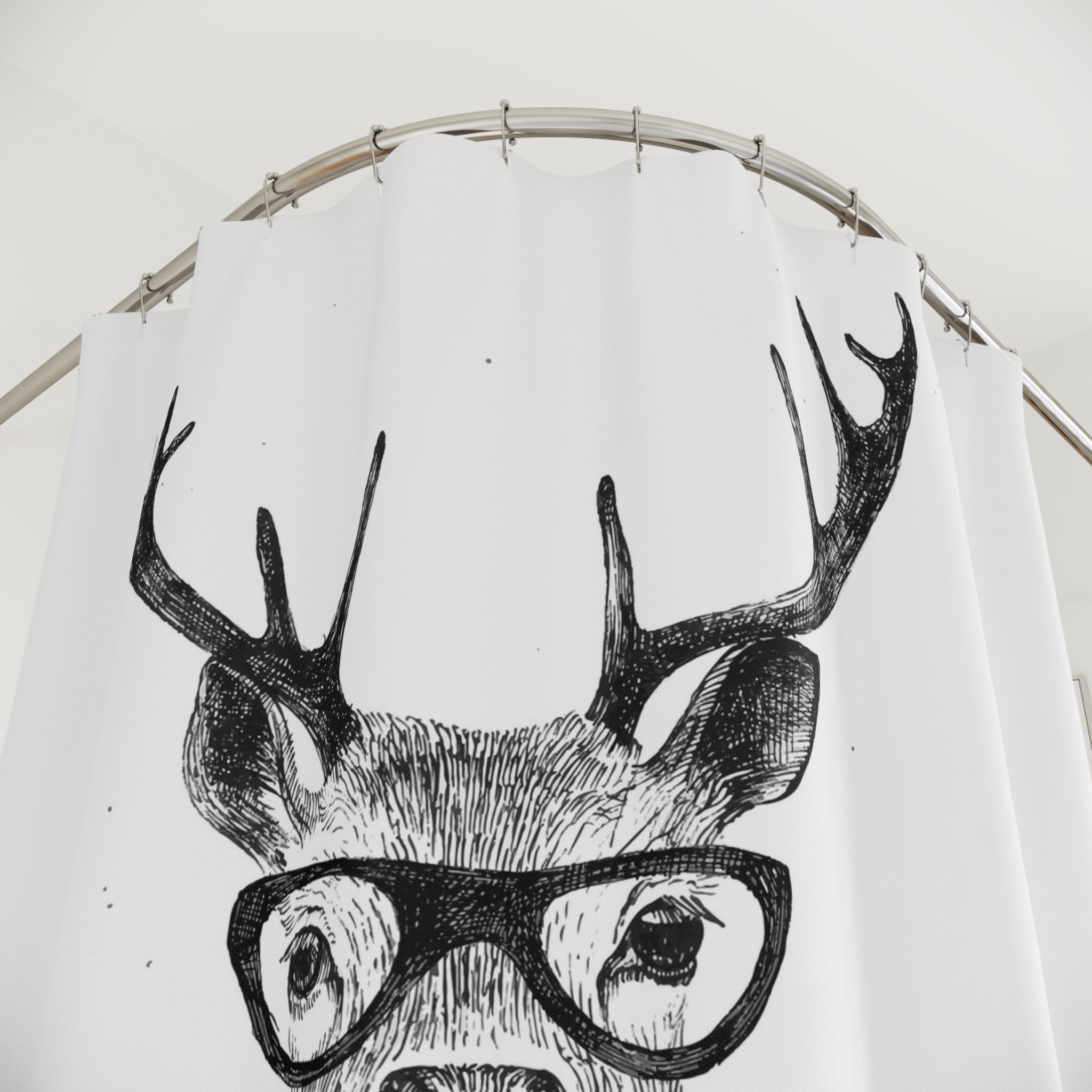 Whimsical Deer Shower Curtain, Nature-Inspired Bathroom Decor, Animal Lover Gift, Unique Home Accent, Funny Home Decor