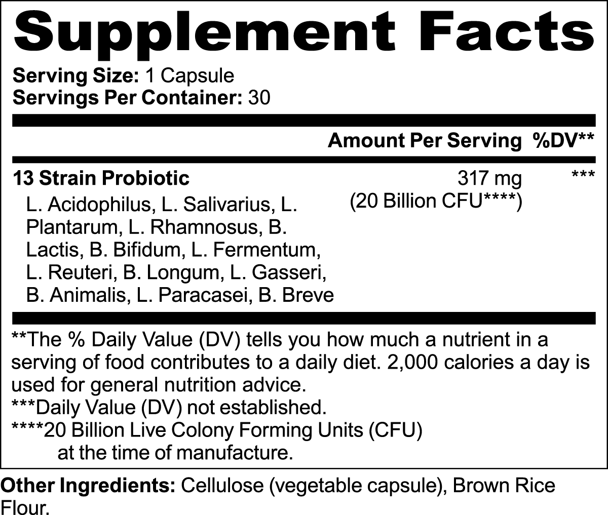Ripkitty Probiotic 20 Billion CFUs 30 Capsules