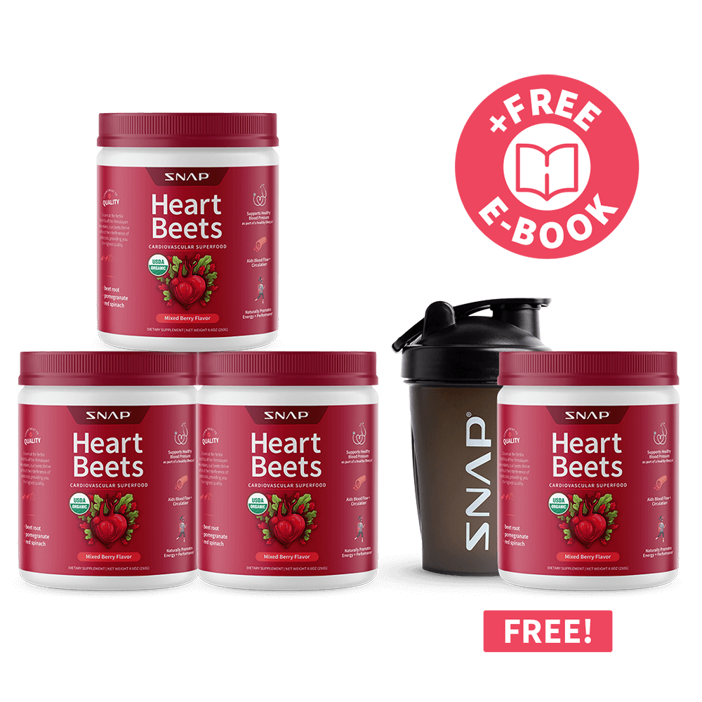 3 Heart Beets + 1 Free Container + Free Shaker + Free E-Book