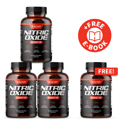 3 Nitric Oxide Boosters + 1 Free Container + Free E-Book