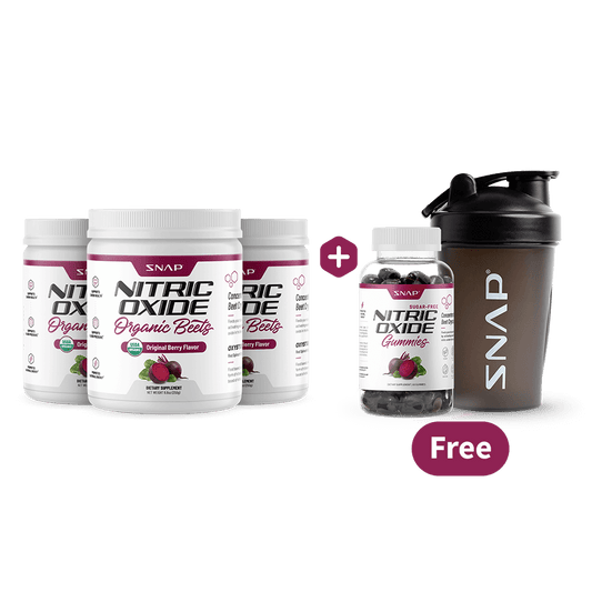 3 NO2 Beets + Free NO Gummies + Free Shaker