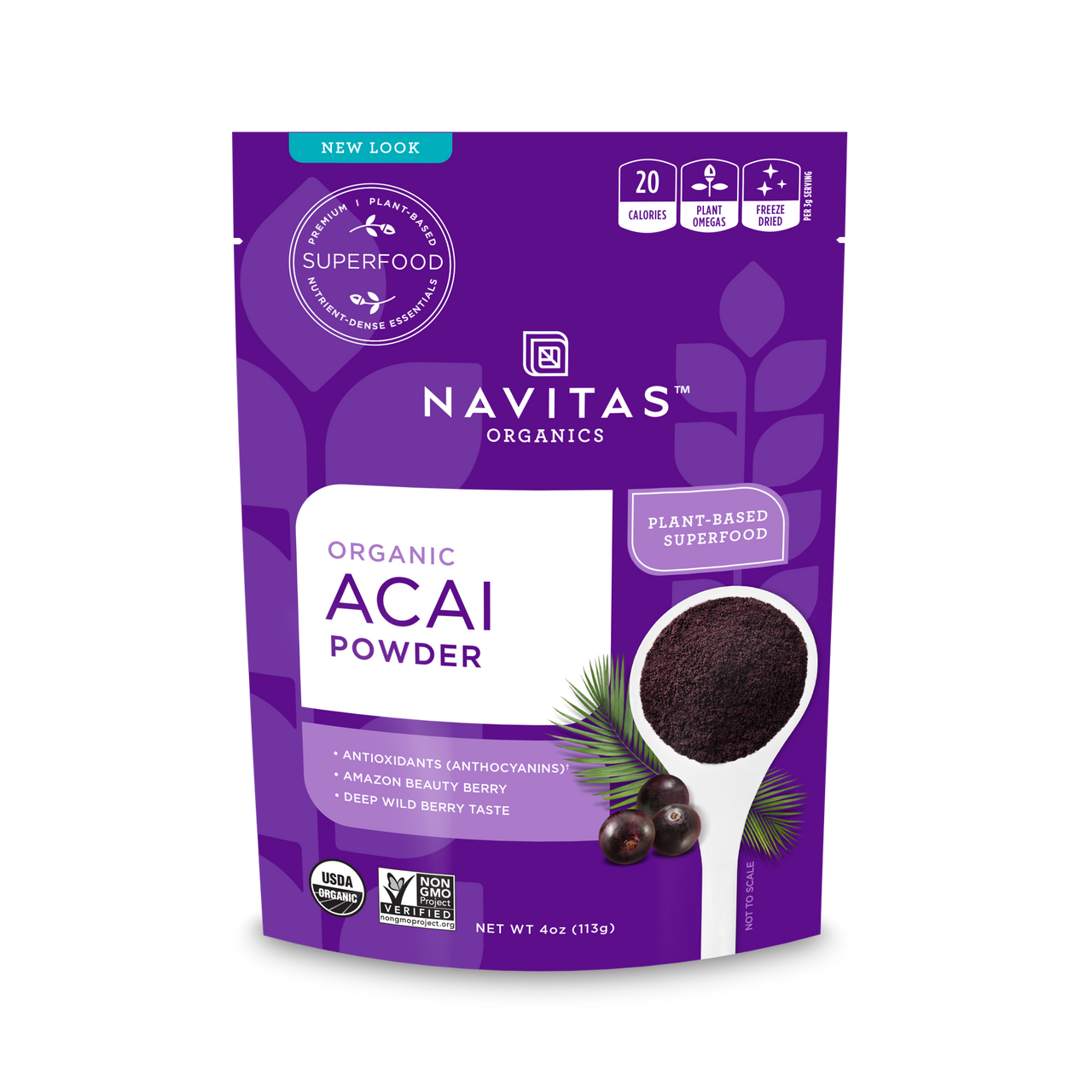 Navitas Naturals Organic Acai Powder Freeze Dried  (12x4 OZ)-0