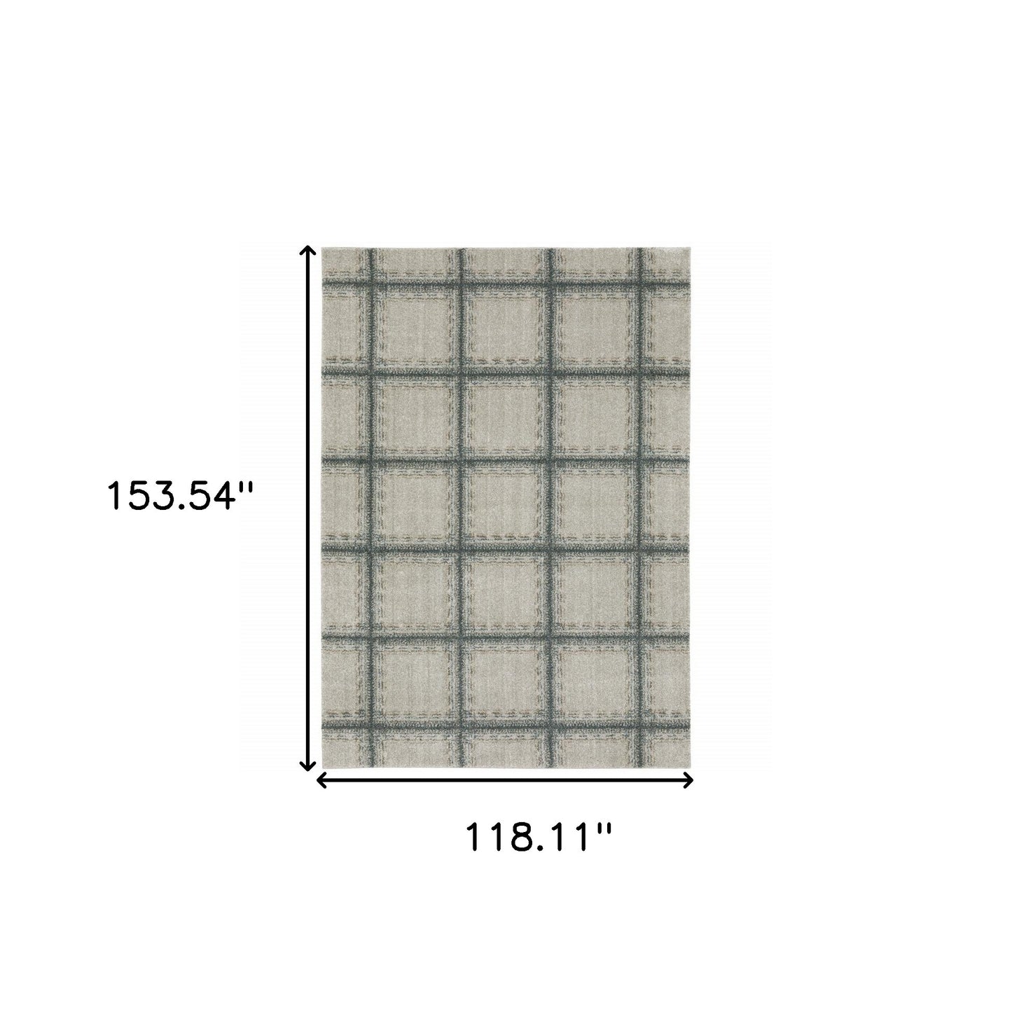 10' X 13' Gray Geometric Power Loom Area Rug-2