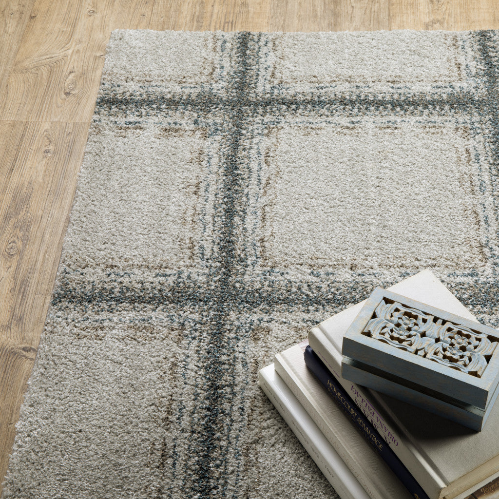 10' X 13' Gray Geometric Power Loom Area Rug-5