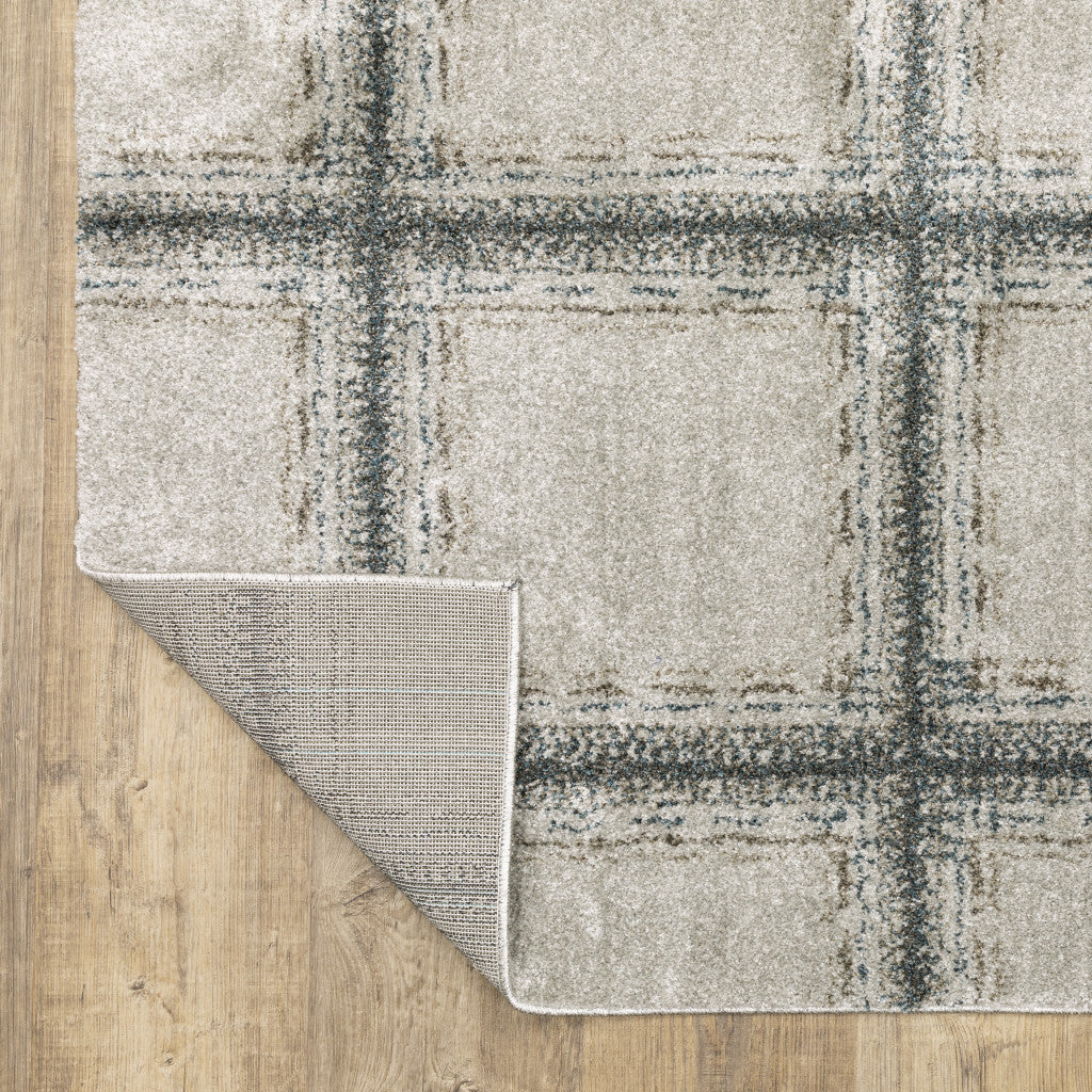 10' X 13' Gray Geometric Power Loom Area Rug-6