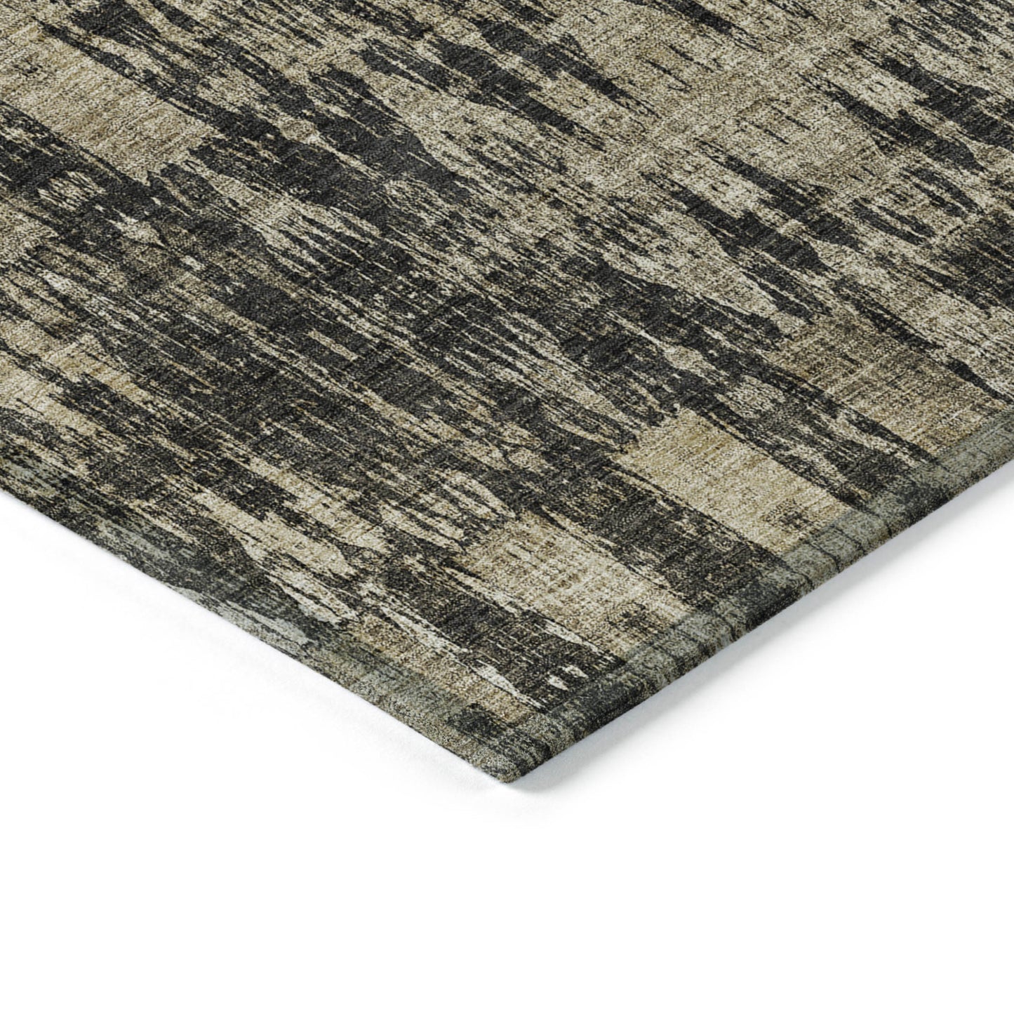 10' X 14' Black Taupe And Beige Moroccan Washable Indoor Outdoor Area Rug-4