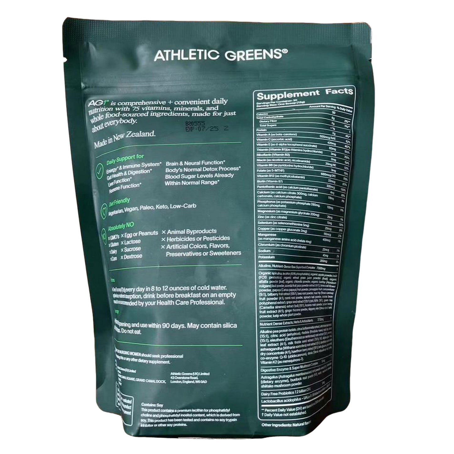 AG1 Athletic Greens 12.7 oz 360g Powder Supplement