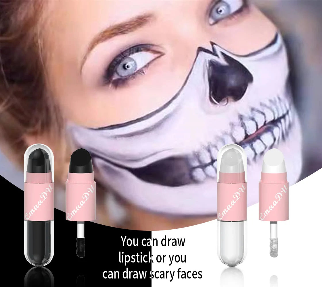 Halloween Lip Gloss Set, 3-Piece Shiny Lipstick Duo-1
