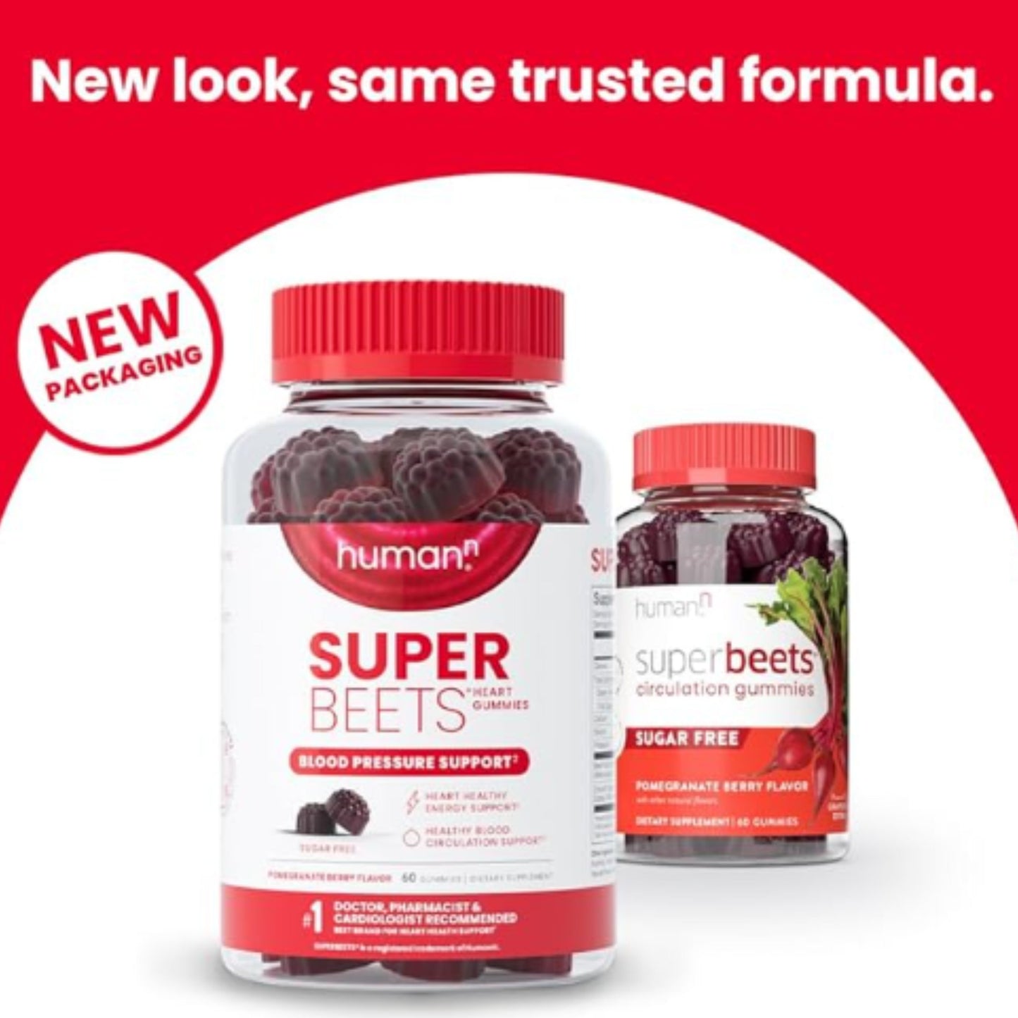 humanN SuperBeets Circulation Gummies – 60 Count  Heart-Healthy Energy with Grape Seed Extract & Beet Root Powder