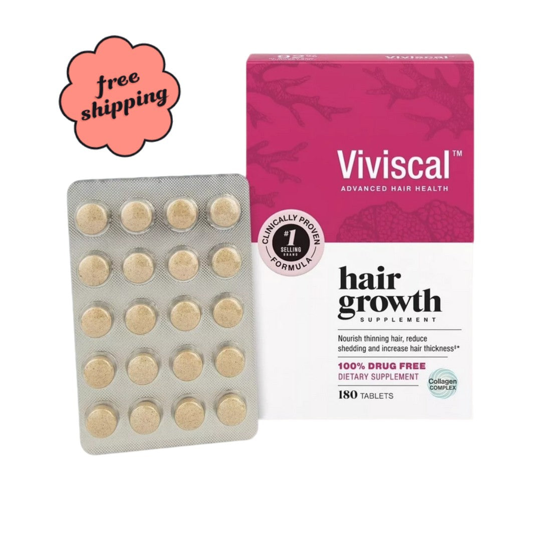Viviscal Women's Hair Growth Supplement | 180 Tablets | Clinically Proven Formula with Biotin & Marine Extracts for Thicker, Fuller Hair