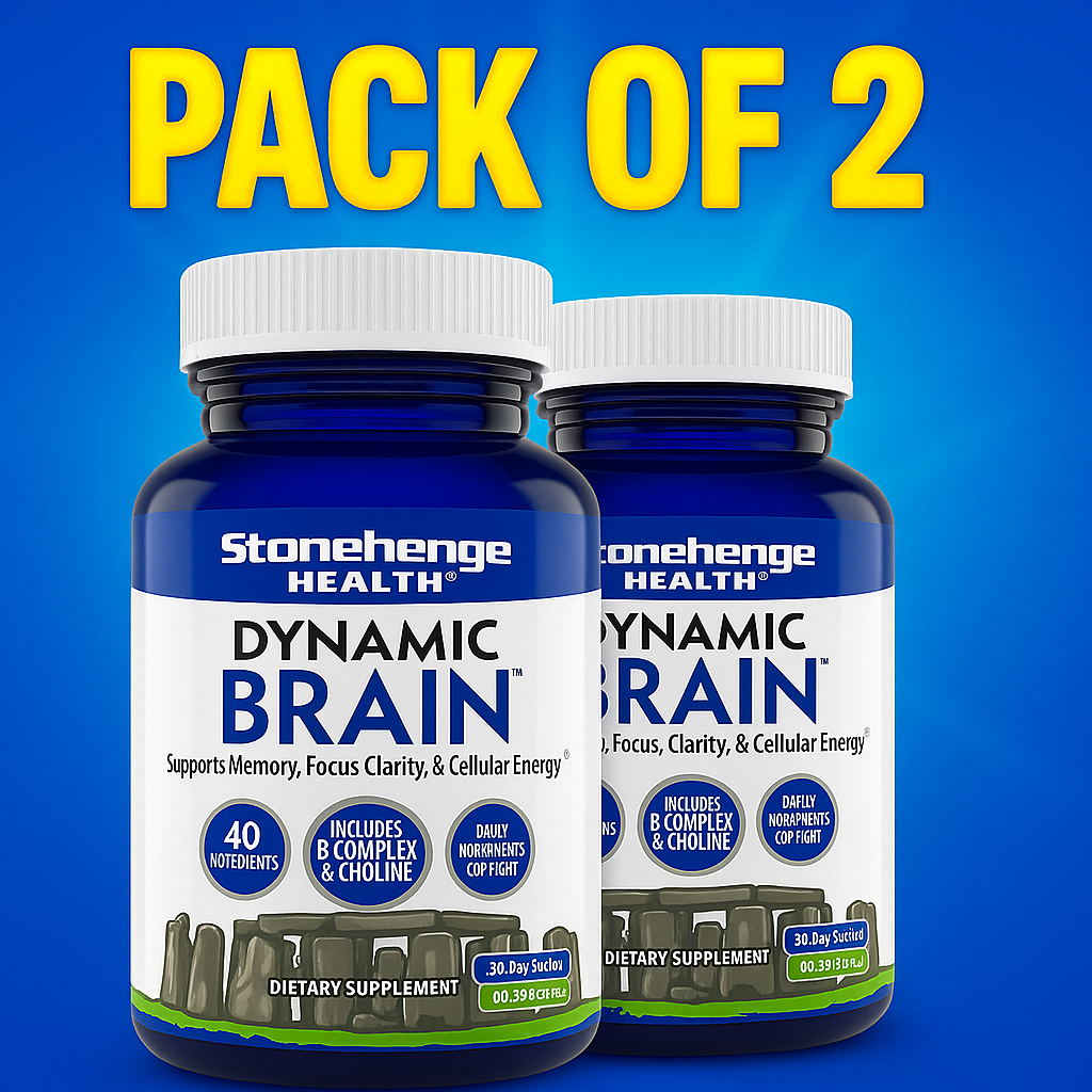 Stonehenge Health Dynamic Brain – Advanced Nootropic Supplement for Memory, Focus &amp; Clarity( Pack of 2)