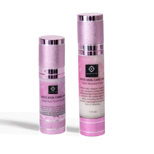 Organic Under Eye Youth Corrector and Neck Renewal Cream Duo - For Women