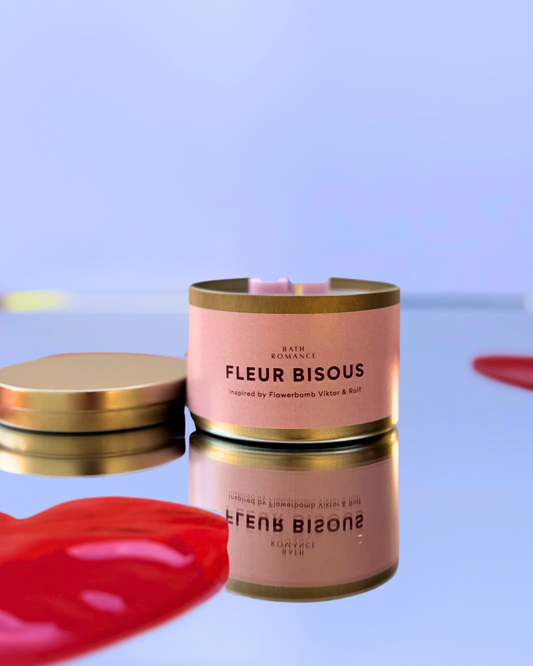 fleur bisous - champagne gold 8 oz - candle tin (limited edition)