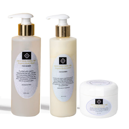 ORGANIC THREE STEP BODY CARE SYSTEM -  Four Fragrances - for WOMEN