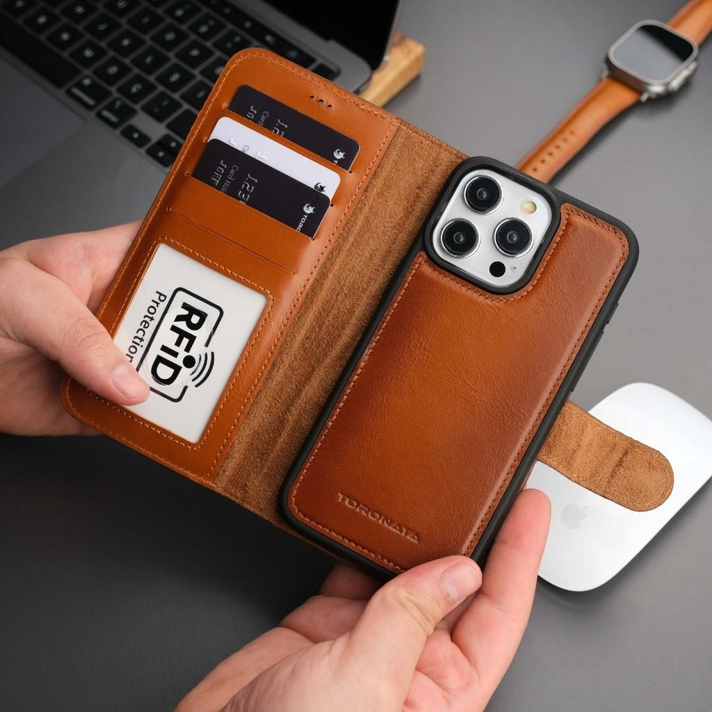 Casper iPhone 17 Pro Leather Wallet Case – MagSafe Compatible-0