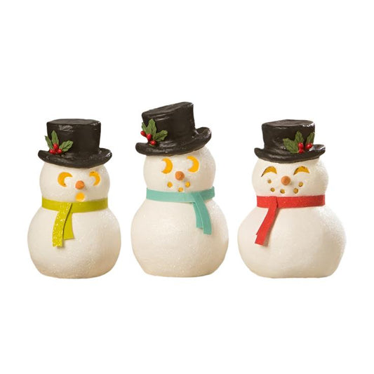Set of 3 Snowman Luminaries by Bethany Lowe-0